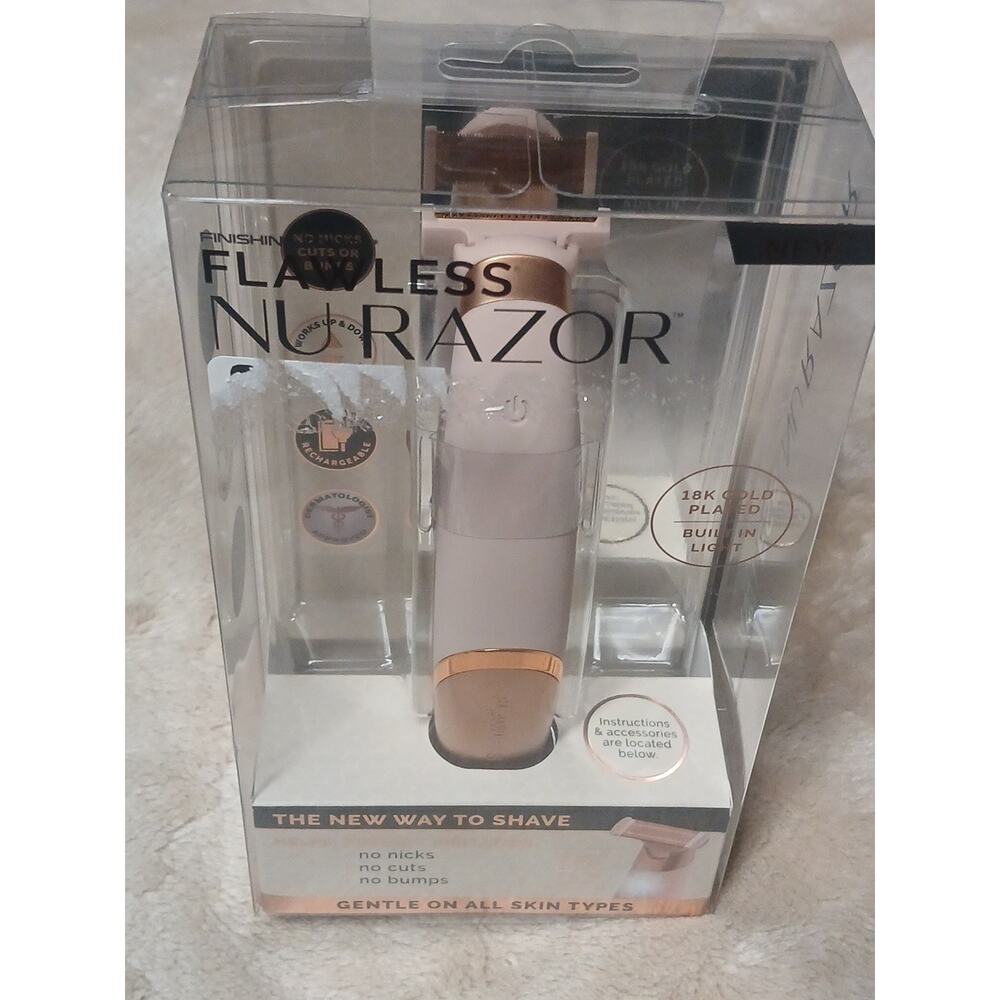 Finishing Touch Flawless Nu Razor Rechargeable 18K Gold Body Shaver